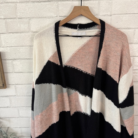 ADYSON PARKER Stitch Fix Colorblock Open Front Cardigan - Picture 2 of 11